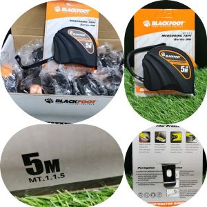 BLACKFOOT Meteran Roll 5 Meter / Meteran Magnet Karet Measuring Tape Rubber 5m