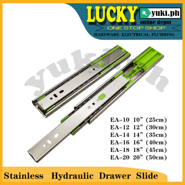 STAINLESS STEEL HYDRAULIC SOFT CLOSE DRAWER SLIDE (PAIRS) Lazada PH