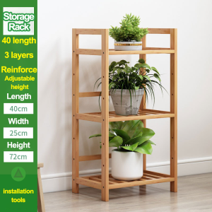 RRH Bookshelf Showcase Bookcase 4/5Layers No odor Organizer Saving Space Kitchen Rack Bedroom Storage Bamboo