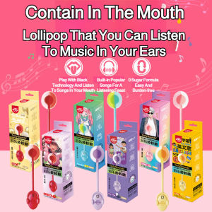 🎵 Singing Lollipop Fruit Flavor Delicious Isomalt Portable Fun Music Entertainment - Play With Black Tech Singing Lollipop