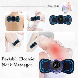 LONG LIVE168 Mini EMS Pad Rechargeable Electrical Pulse Massager 6 Modes and 15 Strengths Portable Muscle
