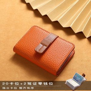 Forever Young Dompet Kartu Kecil Mini Muat Antam / LM FY 8842 Bahan Pu Tebal Kulit Jeruk Dengan Kancing Pengunci