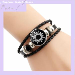 [Toplans]💖[HOT SALE]🎈🎈 2Pcs Luminous Couple Bracelets Sun Moon Adjustable Black Braided Bracelet Friendship Fashion Romantic Jewelry Birthday Gifts