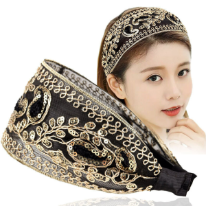 Embroidered Lace Wide-brimmed Head Band Korean Fashion Elegant Design Hairband Hair Hoop Hair Accessories for Women Girls