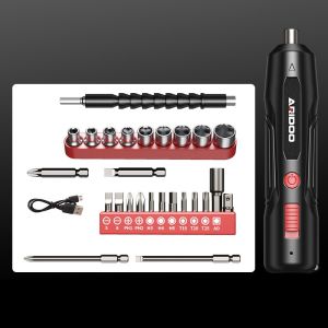 Multifunctional Powerful Electric Screwdriver Household Small Rechargeable Electric Screwdriver Electric Drill Set Cordless Electric Screwdriver Drill