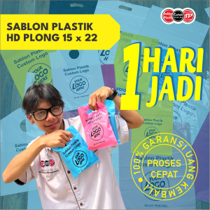 Sablon Plastik Packing Olshop Murah Plong Hd 15x22 Free Design Isi 100 pcs