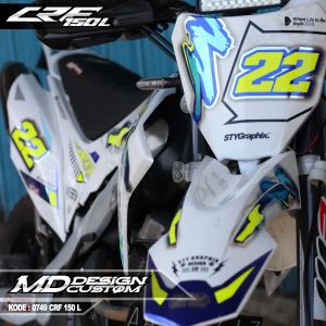 0749 (COD) Sticker Decal CRF 150 L FullBody Komb Crome Dan Stabilo Bebas Request Terbaru - Sticker Premium CRF Terbaru - Sticker Variasi CRF 150L Terbaru - Sticker Striping CRF 150L Terbaru
