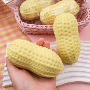 BEIBEI Creative Peanut Squeeze Toy Anxiety Relief Realistic Peanut Stress Ball Gift Comfortable Non Rebound Fidget Toy For Kids Adults