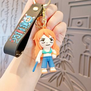 New Style Tingming One Piece Series Keychain Luffy Ace Zoro Anime Doll Pendant Party Holiday Gift