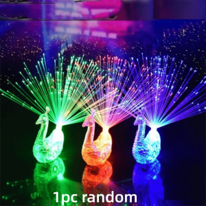 OKKFINE Glowing LED Finger Pea Light Flashing Cute Fiber Optic Light  Open Screen Finger Light Christmas Decoration