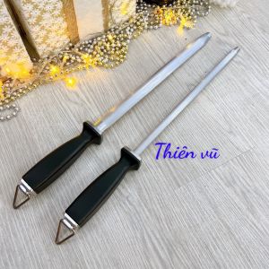 Dụng cụ mài dao cây liếc dao thép carbon siêu cứng đầu nam châm tay cầm có rãnh khía - gia dụng Thiên vũ