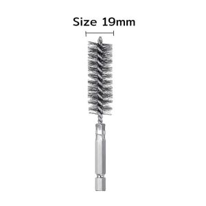 Stainless Steel Bore Brush Thread Wire Brush for Power Drill Cleaning Brush with Hex Shank Handle