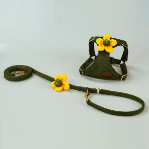 PuppyTie Designer Dog Harness And Leash Set Adjustable Kitten Puppy Vest Soft Comfort Pets Lead Rope Durable Luxury For Small Medium Dogs