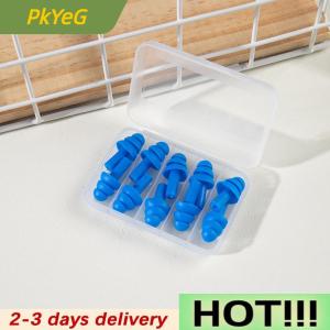 PkYeG Swimming Waterproof Insulation Comfort Ear Plugs Noise Cancelling For Sleep 5 Pairs Colorful Soft Silicone Earplugs