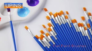 [Local Shipment]100pcs Small Flat Paint Brushes Nylon Hair Painting Flat Brushes Acrylic Watercolor Flat Brushes Pointed-tip brush