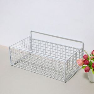 HOME HAM Durable Large Capacity Anti-rust No Trace Sticky Bedside Storage Bathroom Storage Iron Art No Punching Toilet Hanging Basket Storage Basket Bathroom Shelf Kitchen Accessories