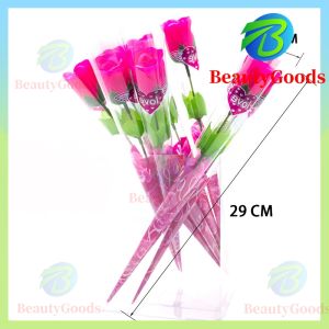 【Local delivery】10PCS-Single rose soap flowers 11.4inches(29CM) Valentines Day roses flower /Mothers Day gift
