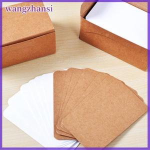 wangzhansi 100 pcs Trống cứng giấy các tông DIY bưu thiếp tin nhắn