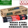 [KEMASAN 1DUS 5KG] Kawat Las 2.6 mm NIKKO STEEL RD260 Welding Electrodes Hihg Quality BISA COD. 