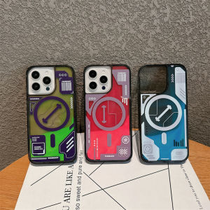 Abstract Geometry Labels Luminous Quicksand Case for iPhone 16 14 15 Pro Max Glow in Dark Liquid Cover Shiny Sand Luxury Shell