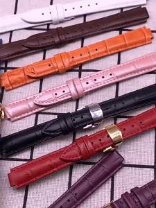 2026 Color genuine leather strap 16*12mm 20*16mm Convex interface butterfly clasp replacement leather watch band for R30939125