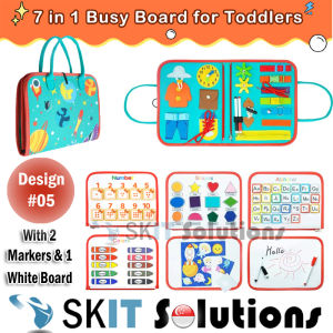【SKIT】Toddler Busy Board with Detachable Insert Montessori Sensory Activity Board for Toddler Age 2 to 4 Early Development Montessori Toys for Toddler Activities Board Preschool Educational Travel Toys Sensory Activity Developing Book Christmas Gift