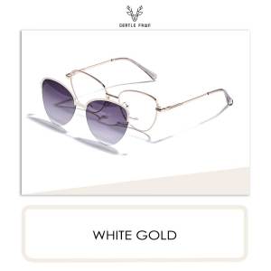 GENTLE FAWN Kacamata Blueray Clip On 2in1 Free Lens Polarized Bisa Minus Antiradiasi Photocromic Bluecromic 7003
