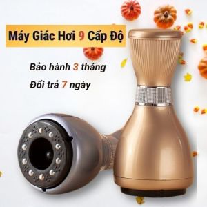 Máy Giác Hơi Cạo Gió Massage Tích Điện 9 Cấp Độ Có Đèn Hồng Ngoại bh 3 tháng