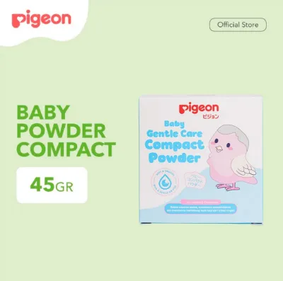 Pigeon Baby Bedak Bayi Padat Putih untuk kulit sensitif 45gr | Baby Powder Compact Chamomile White