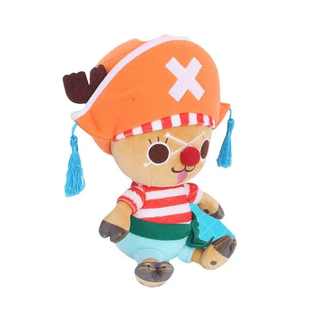 New 14-25cm One Piece Plush Toys Anime Figure Luffy Chopper Ace