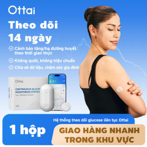 Ottai M8 cgm Bộ theo dõi glucose liên tục 14 + 1 daysx24h Thiết bị theo dõi đường huyết không có ngón tay chích