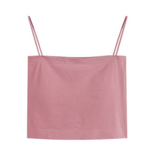 CCY FASHION Tanktop Bra With Cup TankTop Basic Wanita Square Spaghetti Crop Top
