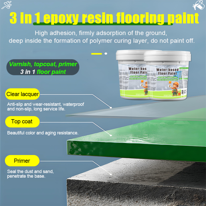 👉Free full set of tools👈 3 in 1 epoxy floor paint floor paint heavy ...