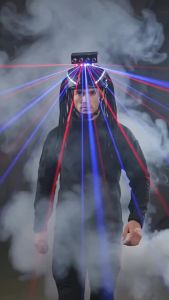 2026 TEMLASER LED Robot Suit Helmet Light/Still Walker Costume LED Lights Luminous Jacket Glove Accessories