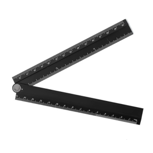 30cm Aluminum Folding Rulers Geometric Measuring Tool Easy to Carry for Multifunction Use in Art Math & Office environment