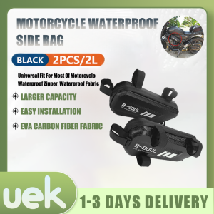 2PCS Motorcycle Saddle Bag Waterproof Universal EVA Hard Shell Saddle Bag Left&Right Side