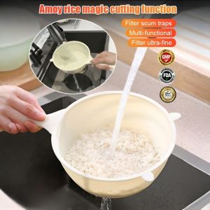Drain Filter Spoon Household Tea Residue Oil Residue Soy Milk Filter Flour Sieve Kitchen Spoon Filter多功能过滤勺