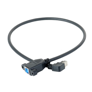 USB B Type Male To Panel Mount Female Cable 50cm Fast Speed Data Transfer 5Gbps For Industrial Printers Cameras