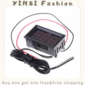 YINSI New Red DC12V Digital Thermometer With Temp Probe -50~110C Temperature Detector LED