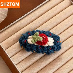 [COD] SHZTGM กิ๊บติดผมโครเชต์ขนสัตว์ทำมือน่ารักน่ารักและน่ารักกิ๊บติดผมหน้าม้ากิ๊บหนีบผมฤดูใบไม้ร่วงและฤดูหนาว