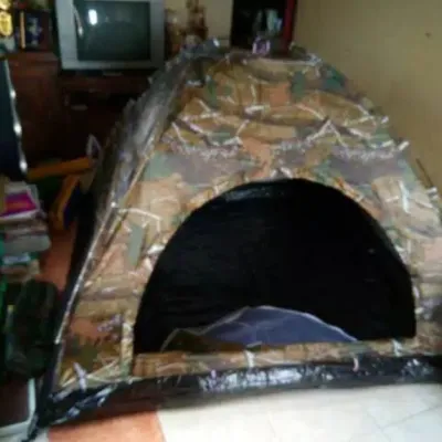 Tenda loreng kapasitas 4 orang single layer - tenda gunung straight - tenda outdoor