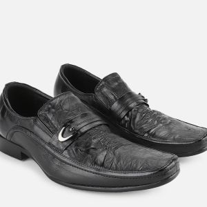 Guin Casalini Sepatu Formal Pria Kulit Asli Pantofel Kerja Kantor G-BV039 - Black
