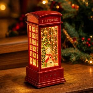 Perfect Mom and Baby Christmas Snow Globe Lantern Retro Handheld Wind Lamp Snowman Night Light Home Decor