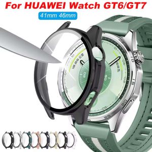 Glass+Case for Huawei Watch GT 6 GT7 46mm 41mm PC Hard Anti-scratch Screen Protector Bumper for Huawei Watch GT6 GT7 Cover Accessories