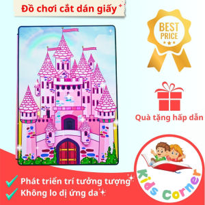 Đồ chơi lâu dài bằng giấy màu hồng cho bé ngôi nhà kuromi