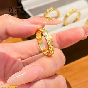 Vietnamese gold-plated ice-crush bracelet for women imitation gold hammered ice-crush closed bangle wholesale supply