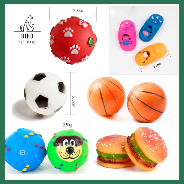 Đồ chơi bóng nhựa cho chó mèo có âm thanh hình chân cún in nổi an toàn ...