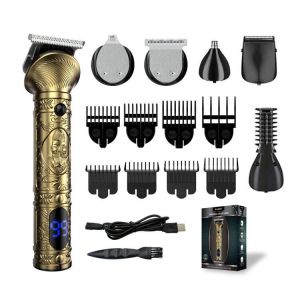 2026 Hot Sale [ Shipped from China ] Best-selling digital display 6-in-1 retro electric hair clipper set for home use oil-head electric trimmer carving hair clipper B3