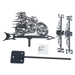 Easy Installation Iron Weather Vane Decorative Weathervane for Gardens and Patios Practical Wind Direction Indicators