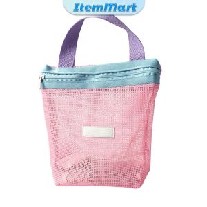 Item Colorful Mesh Handheld Cosmetic Bag Portable Travel Swimming Small Makeup Storage Handbag 1Pc